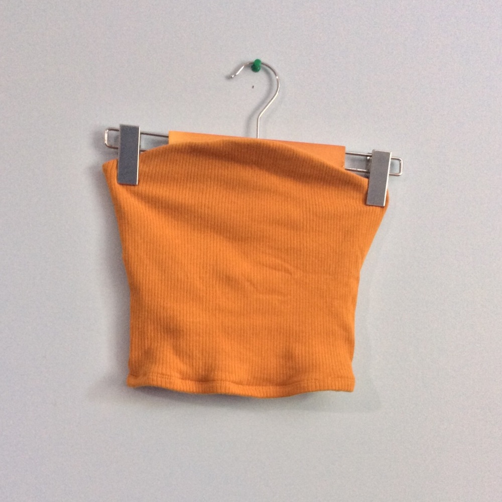 Mustard Ribbed Tube Top - Picture 4 of 6